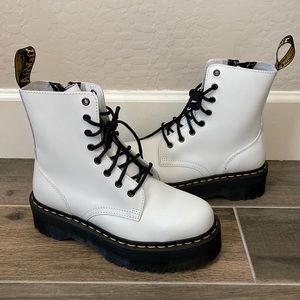 Dr. Martens Jadon White Platform Boots Women’s US Size 6